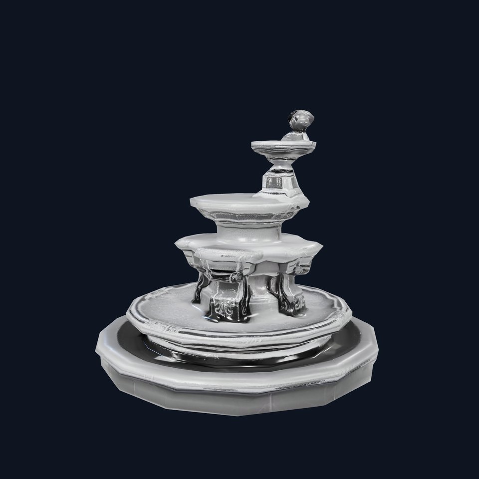 Elegant Marble Fountain model pack